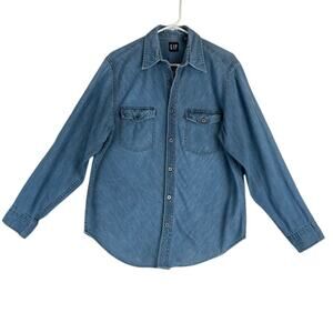 Gap, Men's Ultra soft denim Big Shirt chambray/long sleeve